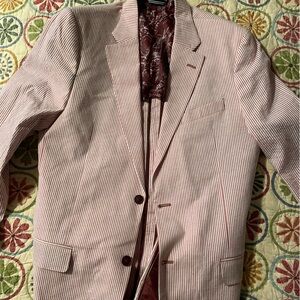 Nautica Red and White Striped Jacket